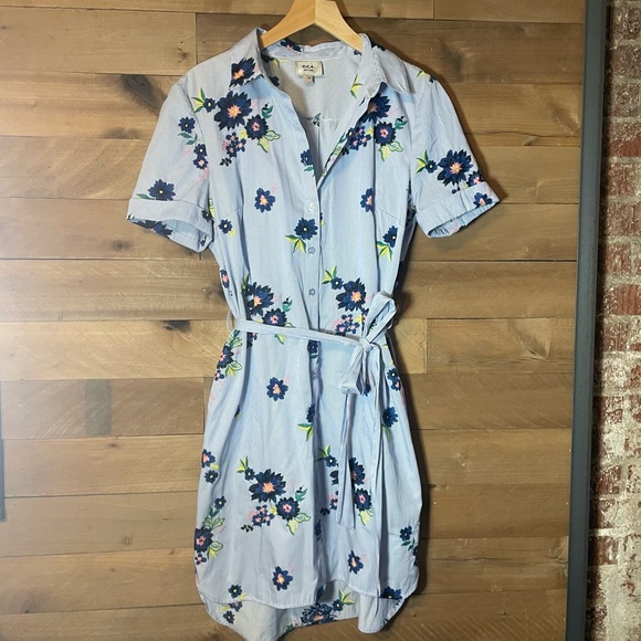 Eci Tie Waisted Embroidered Flower Dress - Picture 2 of 6